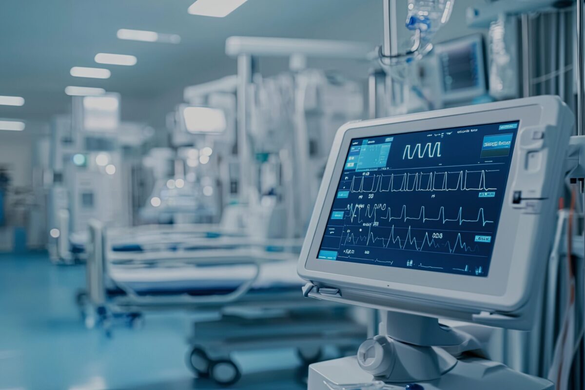 Patientenmonitor in einem Krankenhaus, Operationssaal